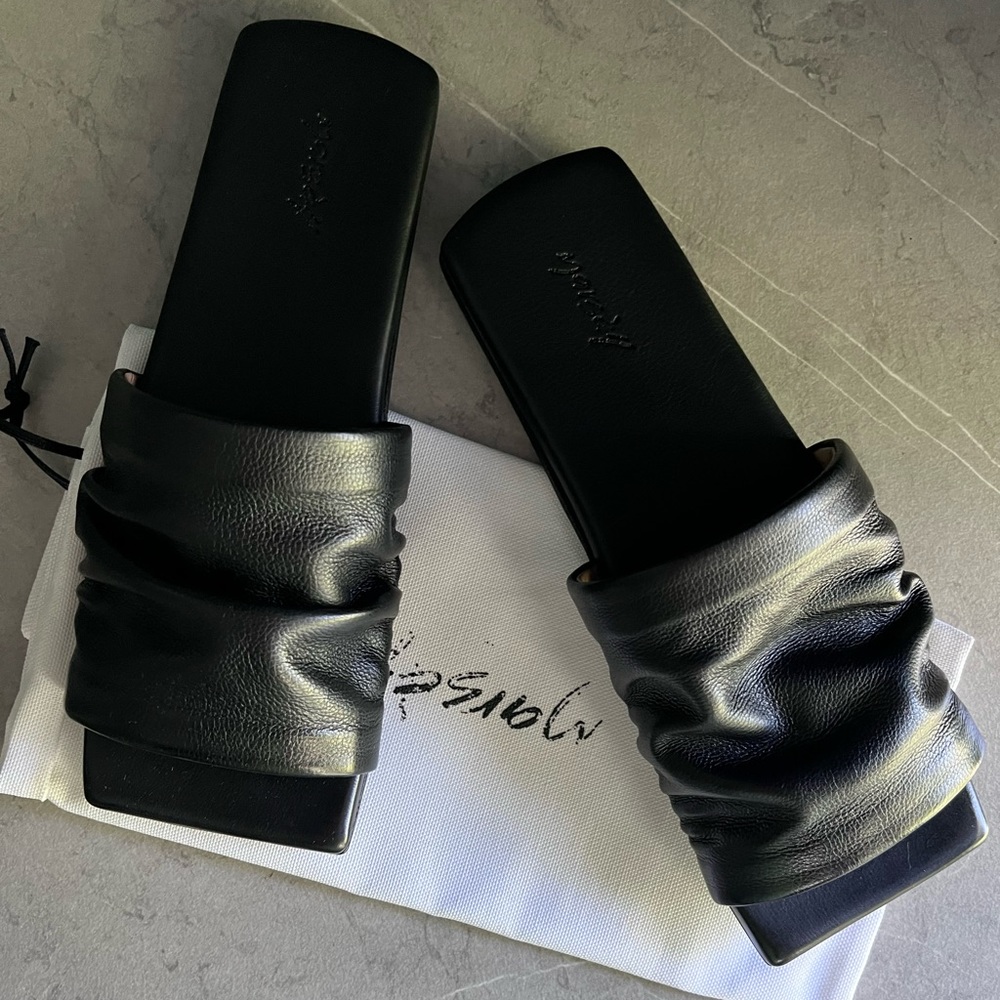 Marsell Leather Tavola Scalzato' Slide Sandal